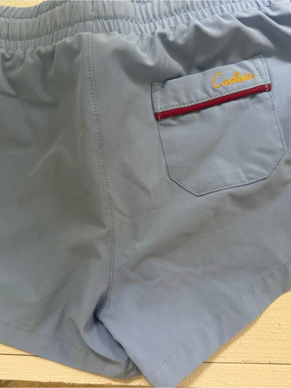 Cadet Blue and Navy Elastic-Waist Kids' Shorts
